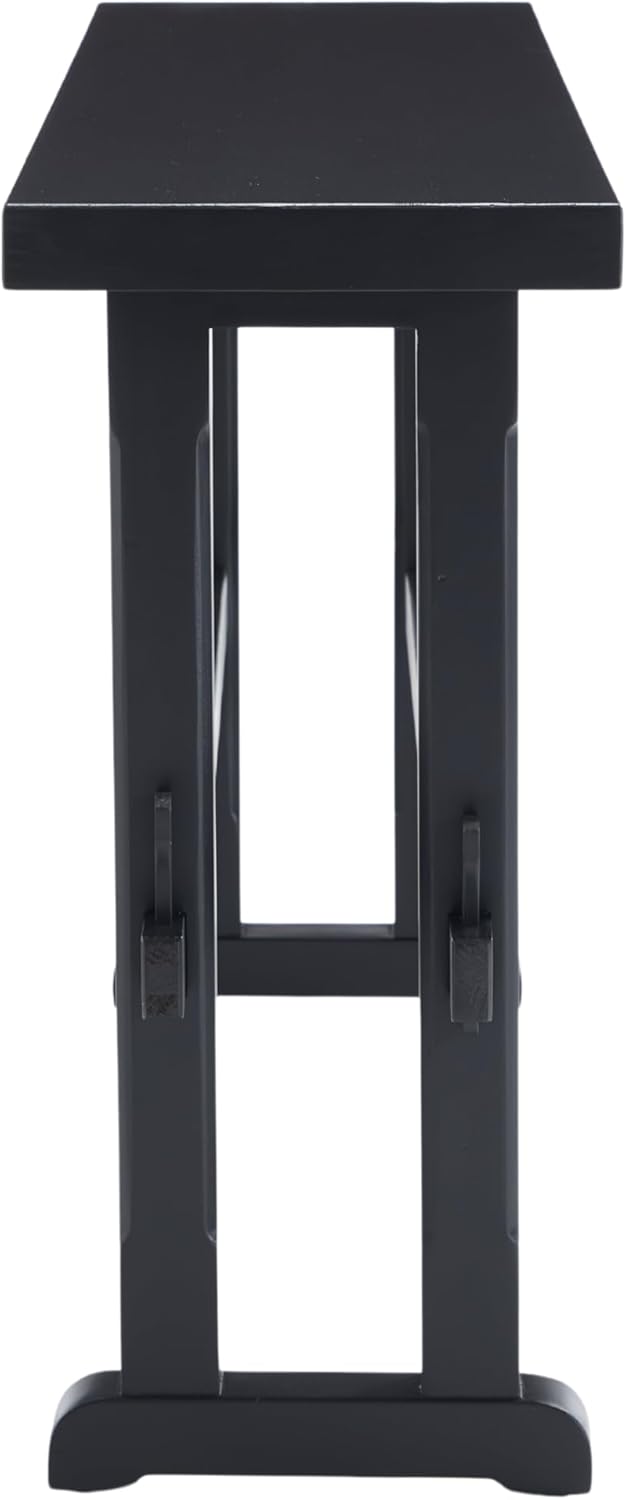 Narrow Entryway Table 59" Farmhouse Wood Long Skinny Console Table for Entryway Rustic Sofa Table for Living Room/Hallway/Reception/Bedroom, Black