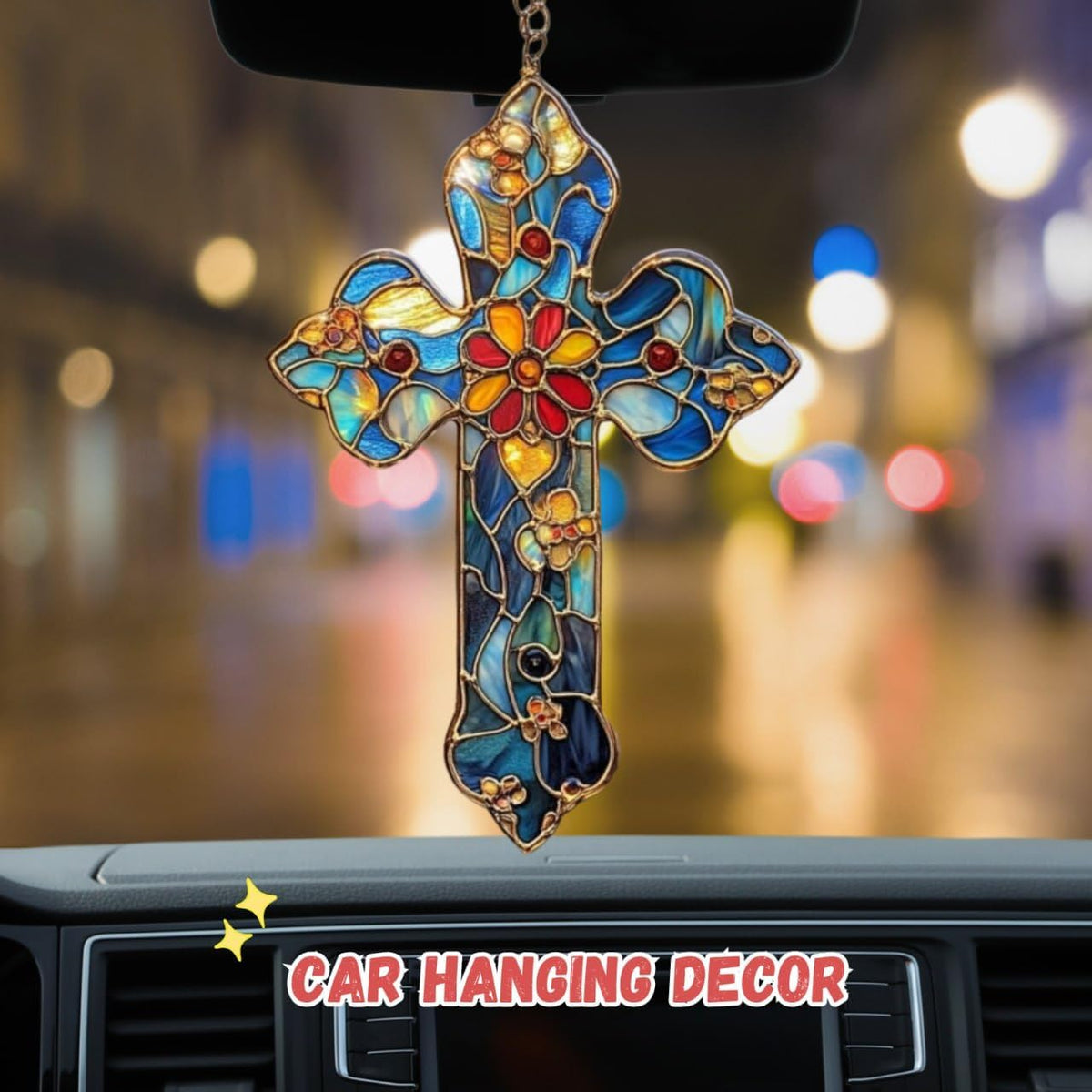 Couple Cat Acrylic Suncatcher with Leaves and Flowers, for Lovers or Mom, Window Decor