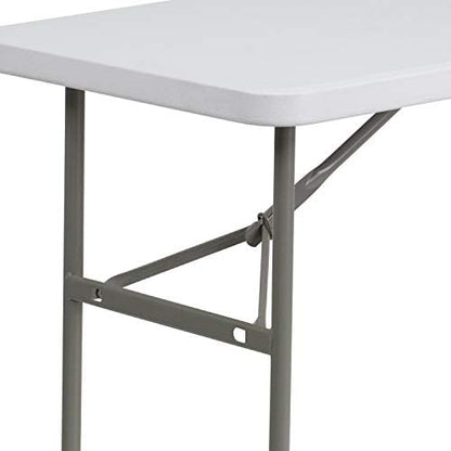 Flash Furniture 4-Foot Granite White Plastic Folding Table