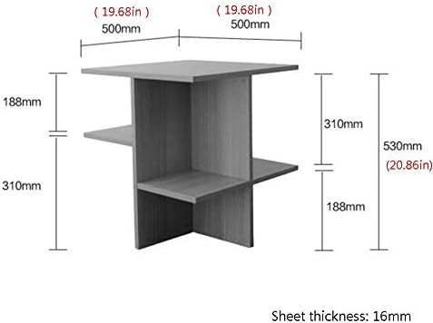 Telephone Table, Assemble Coffee Table,Sofa Side Table,Mobile Square Table,Telephone Table,2 Colors(Color:Wood,Size:19.6819.6820.86in)