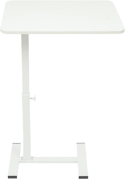 Modern Overbed Table, C-Shape Bedside Standing Desk Laptop Table Sofa Chair Side Table Adjustable Height Tray Table for Home Office