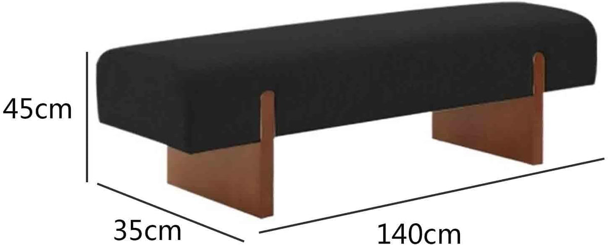 Modern Wooden Bed end Bench Dining Table Upholstered Shoe Changing Dressing Room Rest Area Entryway(Medium)