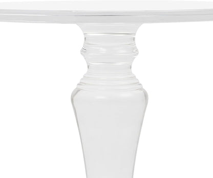 Acrylic End Table Clear Coffee Table with Round Tabletop, Multifuntional Side Drink Tables for Small Spaces Small Side Tables for Living Room Bedroom & Study Rooms, 13" D X 13" W X 20" H