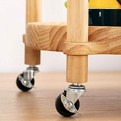 Telephone Table, Solid Wood Storage Rack,2-Tier Pallet Side Table,Outdoor & Indoor Drink Snack Coffee Table Telephone Table,2 Colors(Wood Color-16.53 * 16.53 * 21.65in