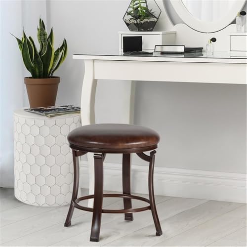 Hillsdale Furniture Hastings Backless Vanity Stool, Antique Brown