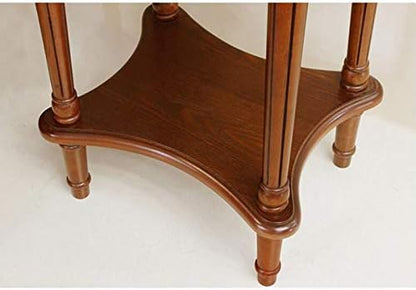 Telephone Table, American Carved Side Table,Shelves with Drawers,Telephone Living Room Side Table,European Style Retro Flower Pot Decoration Table