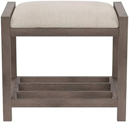 Hillsdale Furniture Amelia Vanity Stool, Antique Gray