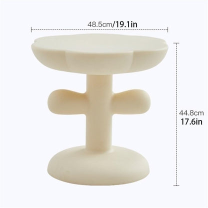 Coffee Tables, Side Tables Living Room Flower-Shaped End Tables Living Room Plastic Small Patio Table with Flower Shaped Table Top Small Night Stand for Living Room Bedroom(Pink)