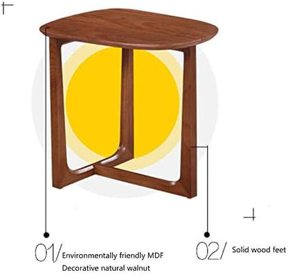 Telephone Table, Solid Wood Side Table,Living Room Corner Table,Coffee Table,Sofa Side Table,Telephone Table(Color:Walnut Color,Size:16.1420.4718.89in)