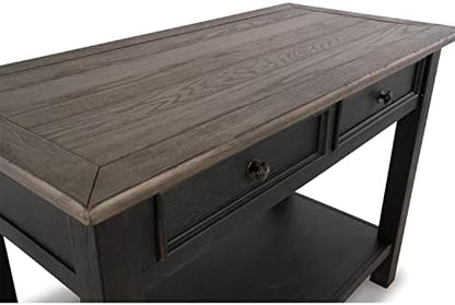 Signature Design by Ashley Tyler Creek Farmhouse Console Table, 2 Drawers | Behind couch table, Solid and engineered wood and veneers, 22-inch deep display shelf, Farmhouse sofa table