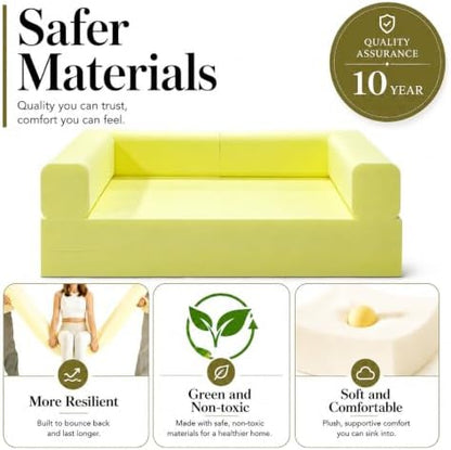 GEARIVY Folding Sofa Bed Convertable Corduroy Couch King Size Floor Sleeper 4-in-1 DIY Combination Modular Sofa Fold Out Futon Lounge Comfy Foldable Lazy cama for Living Room
