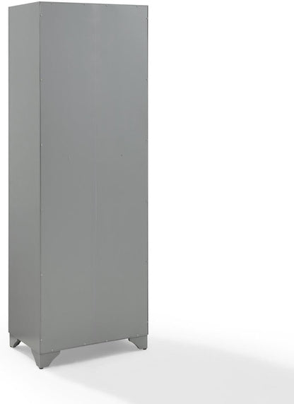 HomeStock Kitchen Pantry Cabinet - Large Storage, Adjustable Shelves, Distressed Gray Finish