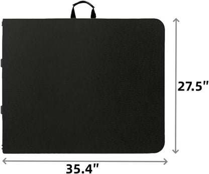 Folding Table 6ft Foldable Table with Built in Handle & Steel Legs / 6FT Heavy Duty Folding Portable,Perfect for Party, Dining Indoor/Outdoor Events, Tailgating & Backyard BBQ, Black