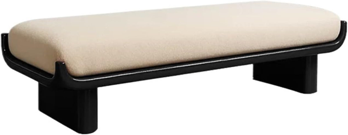 Modern Wooden and Fabric Long Shoe-Changing Bench for Living Room and Bed end Entryway(XXL)
