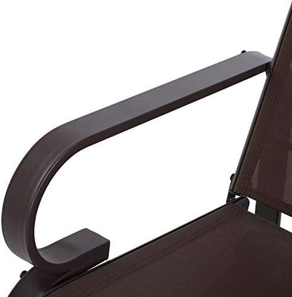 Outsunny Outdoor Glider Chair, Smooth Gliding Mechanism, Brown | Gliders for Outside Patio, Lightweight Construction, Backyard