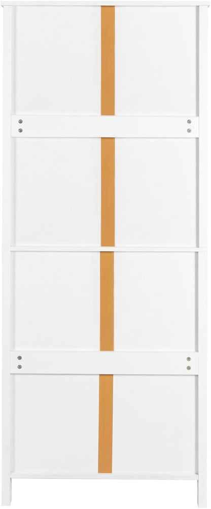 70.87" Tall Kitchen Pantry Storage Cabinet with 4 Doors and Drawer, White Wood Cupboard Locker with and Adjustable Shelves for Kitchen, Dining Room, Living Room, 29.53 inch