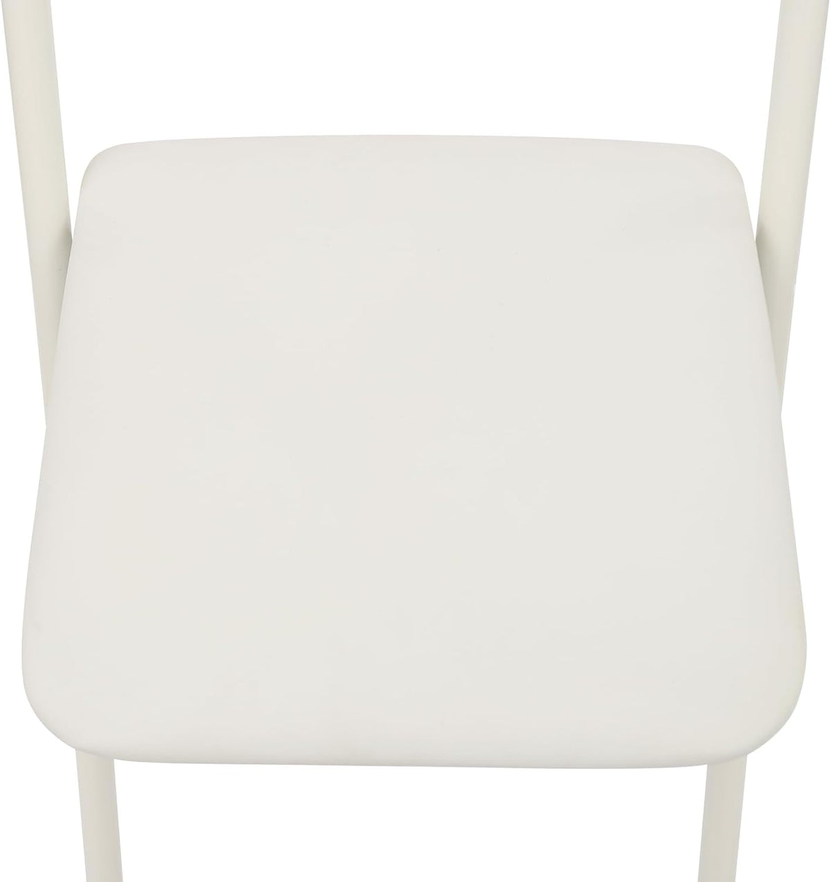 Folding Stool with Back 29.5 inch Tall Foldable Stool with Cushioned Padded Folding Bar Stools Metal Portable Chair Stools for Outdoor Indoor Kitchen Shop Cafe Garden Camping(White)