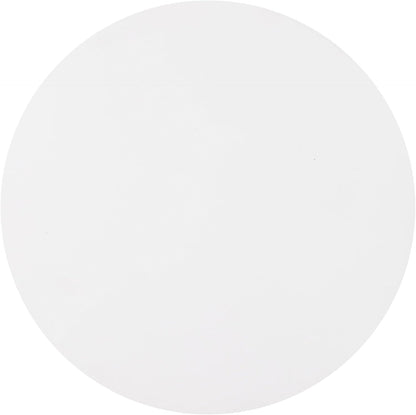 First of a Kind White Concrete Side Table with Smooth Curves - Round Coffee Table for Indoor/Outdoor Use - Durable & Stylish Neutral Design - 20.5" W x 20.5" D x 20" H