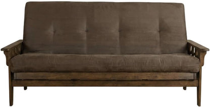 Kodiak Furniture Tucson Full Size Futon Set in Rustic Walnut Finish, Suede Gray