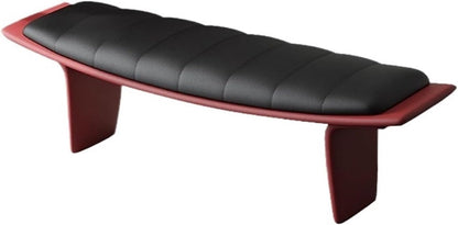 Modern Metal Living Room Shoe Changing Stool Bedroom Leather Upholstered Bed end Entryway(XXL)