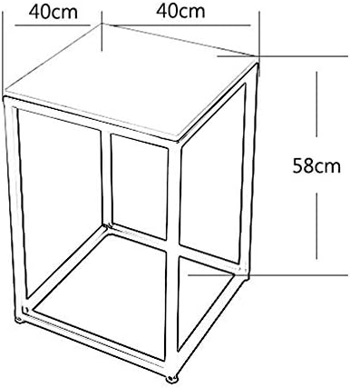 Telephone Table, Marble Side Table Nordic Living Room Square Sofa Corner Table Telephone Table Bedroom Bedside Table Balcony Coffee Table(Gold