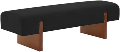 Modern Wooden Bed end Bench Dining Table Upholstered Shoe Changing Dressing Room Rest Area Entryway(Medium)