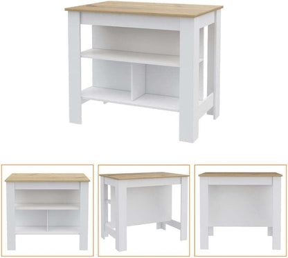 5-Shelf 4-Door Kitchen Set with Island and Wall Cabinet | Includes 5 shelves and 4 doors for expanded storage capacity