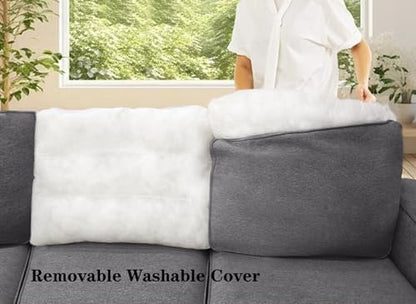 Legend Vansen Oversized Modular Sectional Sofa,U/L‑Shaped Reversible Couch with Ottoman,Deep Seat Plush Polyester Sofa for Living Room,7‑Seater,Dark Grey