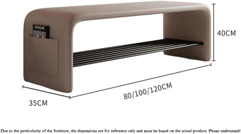 Modern Doorway Shoe-Changing Stool Shoe Cabinet Storage Two-Purpose Bedroom Simple Bedside Bench for Sitting Entryway(Black,Medium)