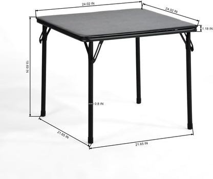 Kids 5-Piece Folding Activity Table and Chair Set Black | (Shipment from Walmart) Kids 5-Piece Folding Activity Table and Chair Set for Home Daycare Playroom, White