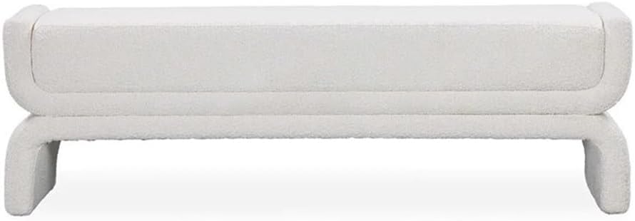 Modern Bedside Stool Bedroom Bench Simple Special-Shaped Living Room Long Home Shoe Changing Entryway(White,Small)