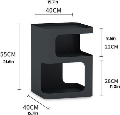 Side Table Side Table Telephone Table Iron Bedside Table Modern Minimalist Bedroom Bedside Table Living Room Coffee Table Sofa Lounge Side Table Bedroom Storage Bedside Cabinet (Color : 1) (1)