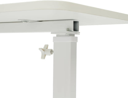 Modern Overbed Table, C-Shape Bedside Standing Desk Laptop Table Sofa Chair Side Table Adjustable Height Tray Table for Home Office