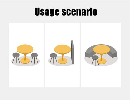 24" Round Tulip Dining Table, Mid-Century Modern Kitchen Table for 2-3 People, Small Space Bistro Table for Kitchen Living Room Balcony Office
