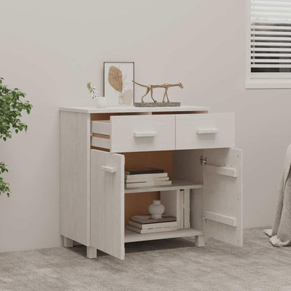 White Solid Pine Wood Sideboard with Matte Finish, 31.1 x 15.7 x 31.5 Inches, Modern Storage Cabinet for Dining Room, Spacious Drawers and Durable Construction for Home