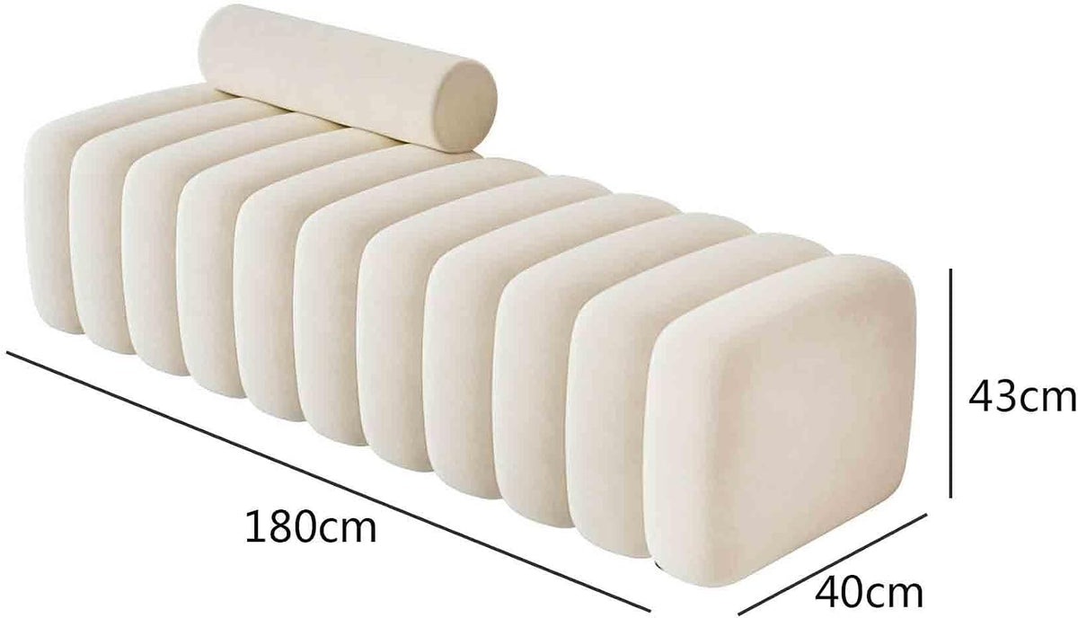 Modern Long Bench with Backrest for Changing Shoes Bedroom Bed end Walk-in Closet Rest Area Entryway(XXX-Large)