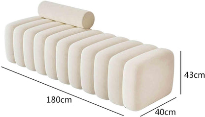 Modern Long Bench with Backrest for Changing Shoes Bedroom Bed end Walk-in Closet Rest Area Entryway(XXX-Large)