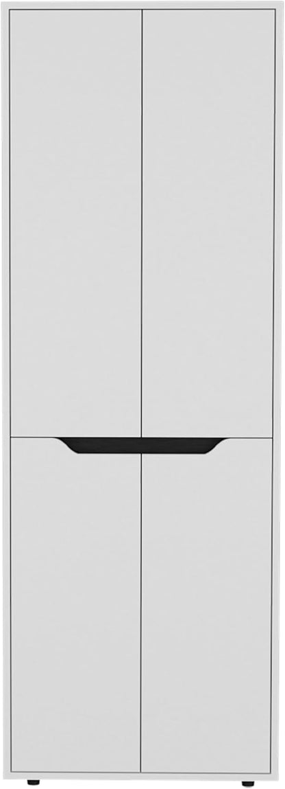 Storage Cabinet Kitchen Pantry with Four Doors and and Five Interior Shelves