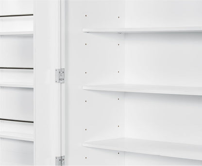 roomfitters 72" Kitchen Pantry Organizers and Storage Kitchen Cabinet, Hutch with Door Spice Racks and 6 Drawers, White