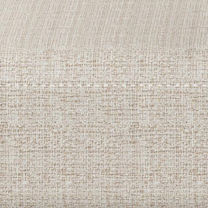 SIMPLIHOME Milltown 27" Wide Tweed Look Fabric Ottoman in Platinum