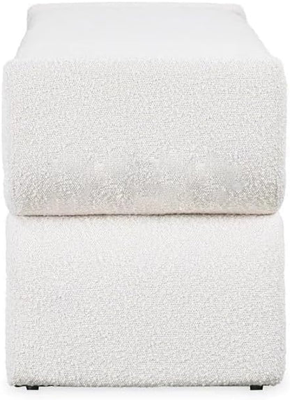 Modern Bedside Stool Bedroom Bench Simple Special-Shaped Living Room Long Home Shoe Changing Entryway(White,Small)
