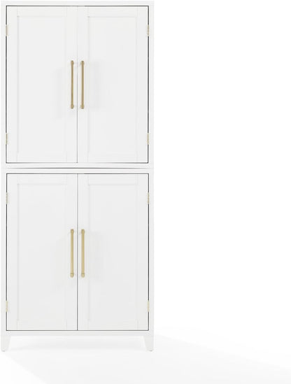 Maykoosh French Fabulous Roarke Kitchen Pantry Storage Cabinet - 15.75" D x 30" W x 70.63" H, Adjustable Shelf, Floor Mountable, Engineered Wood Finish