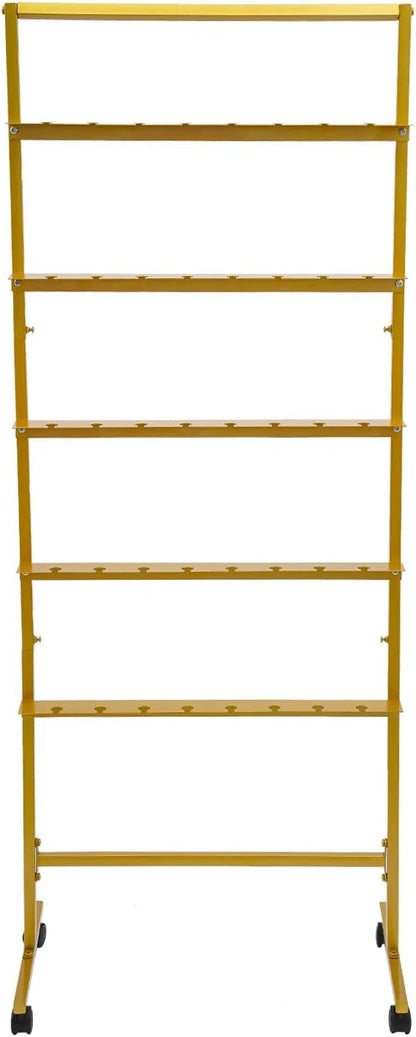 Champagne Wall Holder for Party, 5 Layer Movable Champagne Flute Holder Display Hold 40 Glasses, Metal Champagne Wall Stand, Drink Wall for Wedding, Bar Decor (Gold)