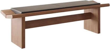 Modern Wooden Long Shoe-Changing Bench for Bedroom Dressing Room Leather Bed end Upholstered Entryway(Large)