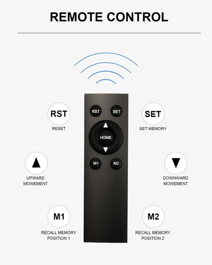 Universal Motorized TV Mount with Remote - Motorized TV Stand with Tempered Glass Base, TV Lift for Desktop and Floor