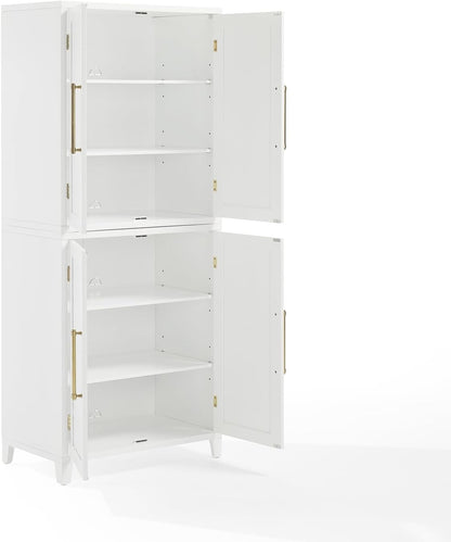 Maykoosh French Fabulous Roarke Kitchen Pantry Storage Cabinet - 15.75" D x 30" W x 70.63" H, Adjustable Shelf, Floor Mountable, Engineered Wood Finish
