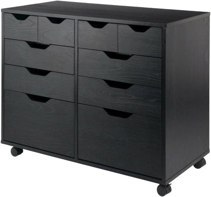 Furnifact Black Storage Cabinet, Composite Wood Pantry Organizer, Spacious 32.13-inch Width, Durable Construction, Contemporary Design for Kitchen or Closet
