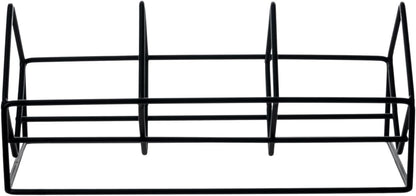 MyGift 3 Slot CD Holder, 30 Capacity Black Metal Media Organizer Rack | Three-slot stand stores up to 30 jewel cases for CDs, DVDs, and video games in a compact tabletop design