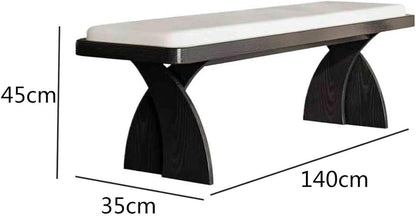 Modern Retro Wooden Long Bench at The Foot of The Bed in The Bedroom Dressing Room or Home for Changing Shoes Entryway(Medium)