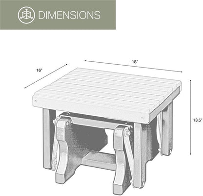 American Furniture Classics Gliding Ottoman in Weatherwood/Tudor Made in the USA